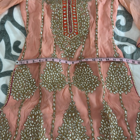 INDIAN PEACH SHARARA - Picture 4 of 11